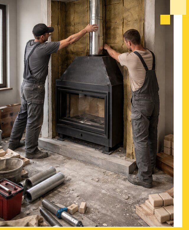 Изготовление и монтаж закрытых каминов в Павлове под ключ
