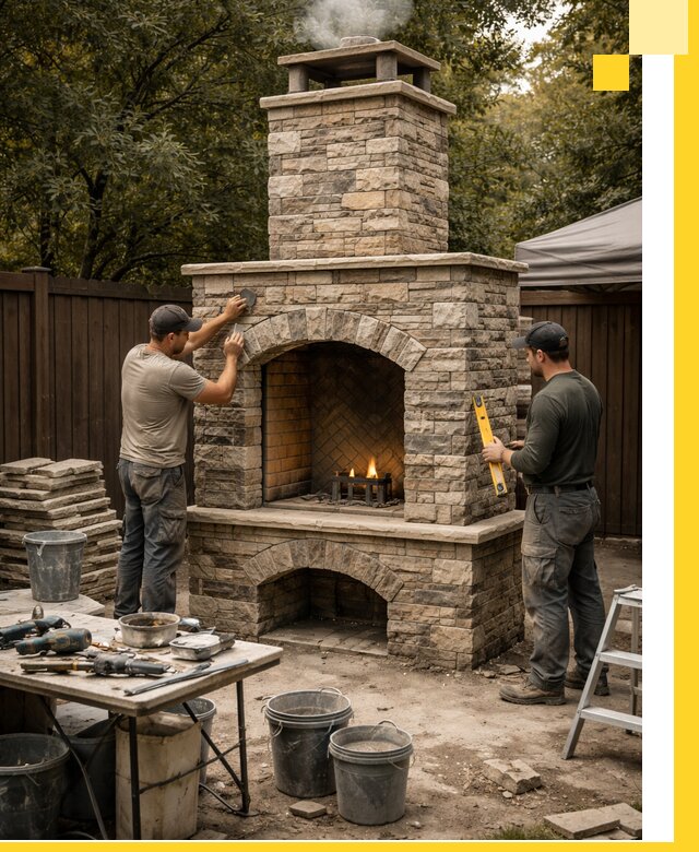 Проектирование и установка уличных каминов в Павлове