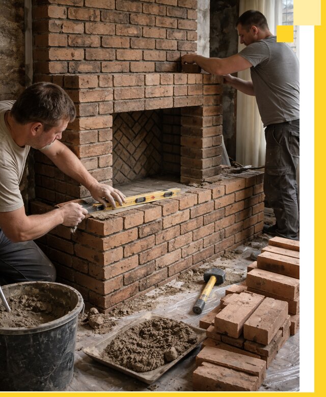 Изготовление и установка кирпичных каминов в Павлове