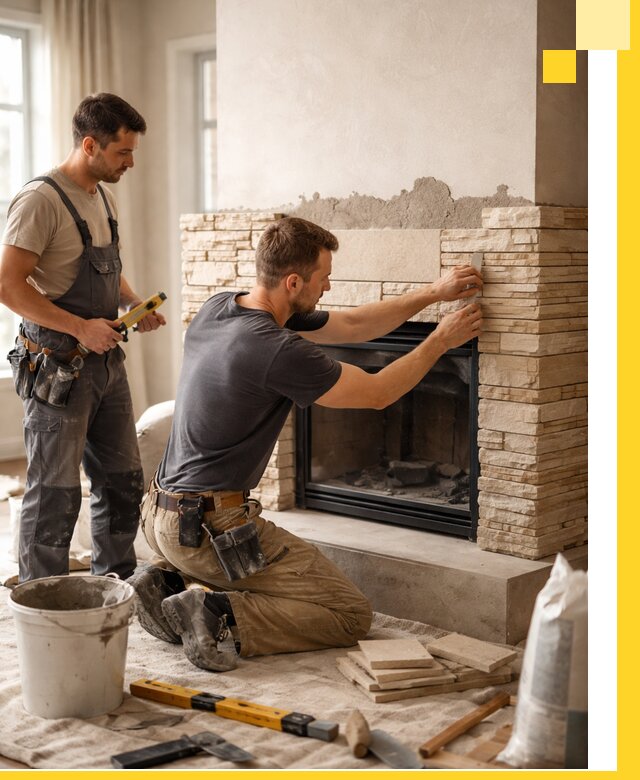 Установка и монтаж каминов для загородного дома в Павлове