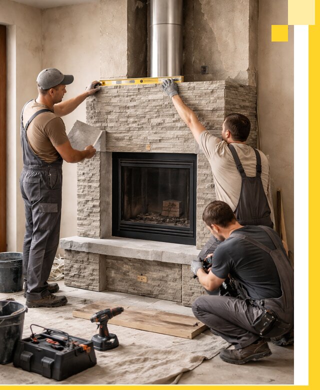 Профессиональный монтаж каминов под ключ в Павлове для дома