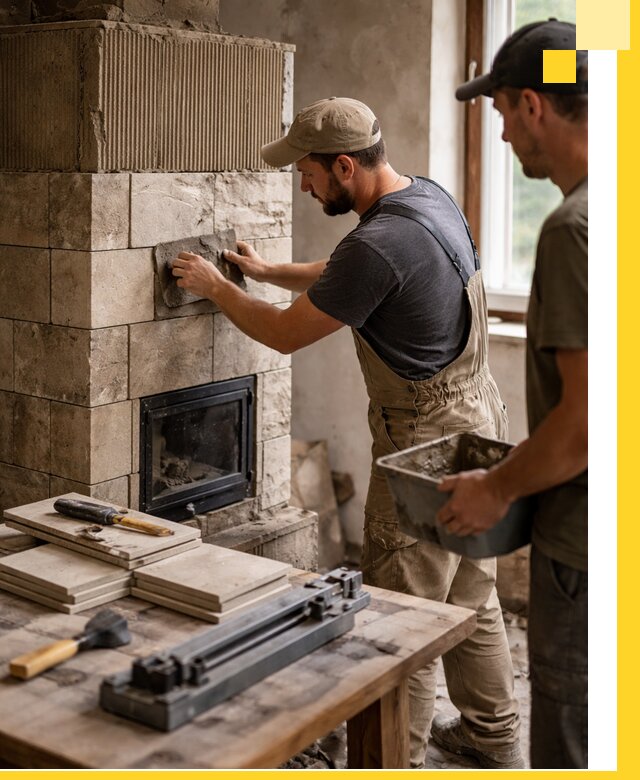 Профессиональная облицовка печей в Павлове: керамика и камень