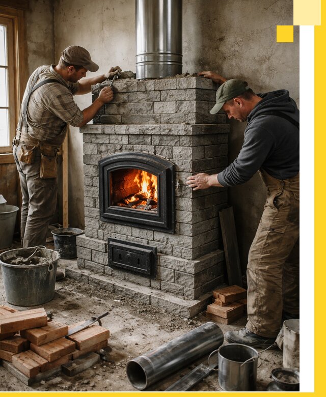 Производство, поставка и монтаж дровяных печей в Павлове