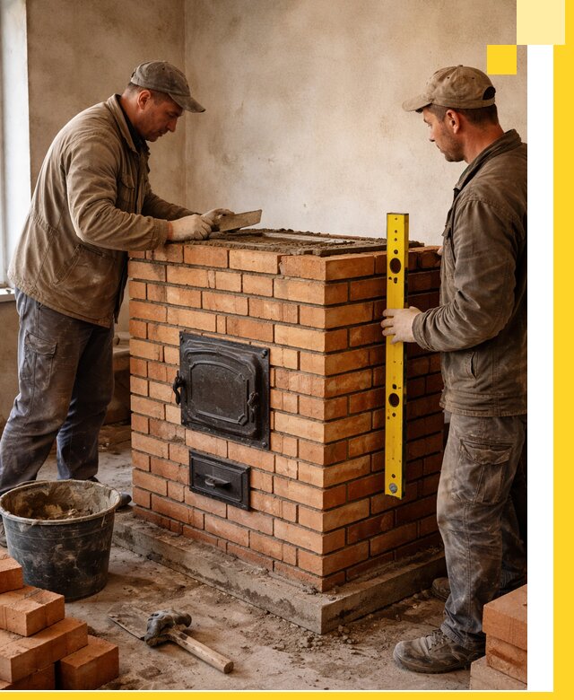 Отопительные печи под ключ в Павлове, установка и сборка