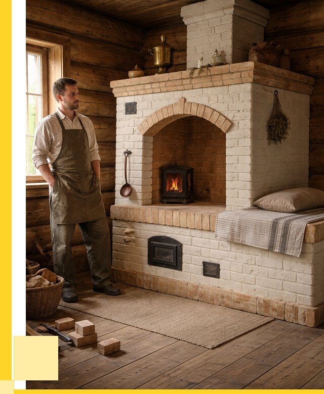 Русские печи с лежанкой под ключ в Павлове от 152055 р. ЭриданПвв