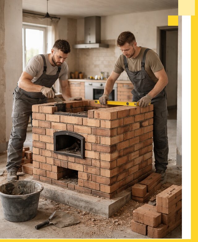 Установка и монтаж печей в частном доме в Павлове под ключ