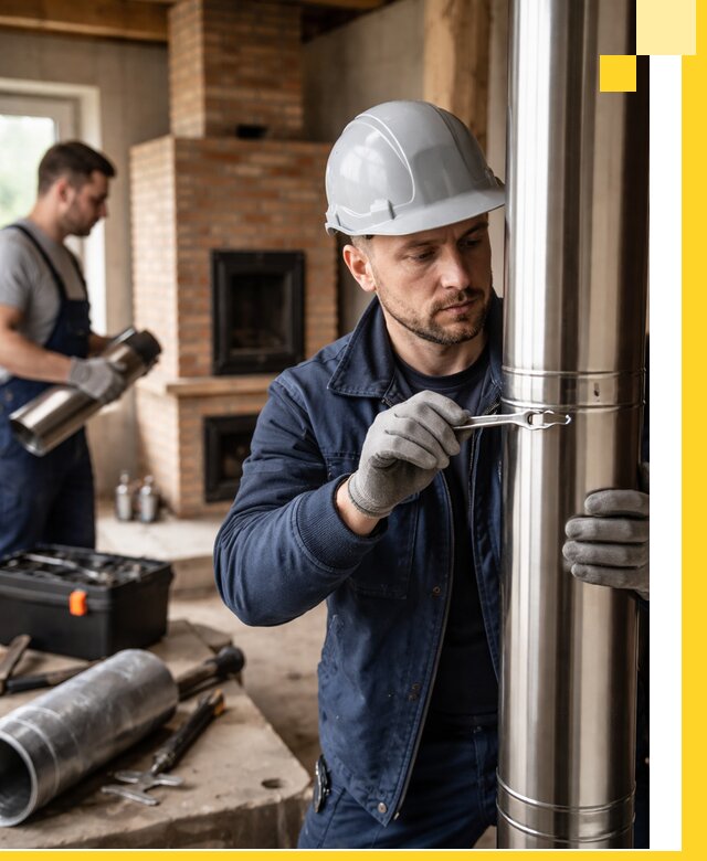 Профессиональный монтаж дымоходов для печей в Павлове