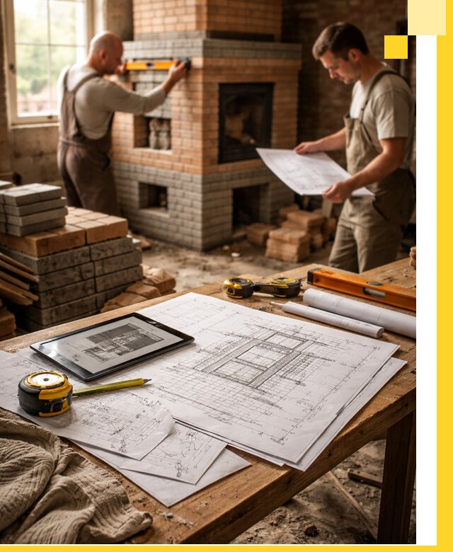 Проекты печей и каминов с индивидуальным дизайном в Павлове