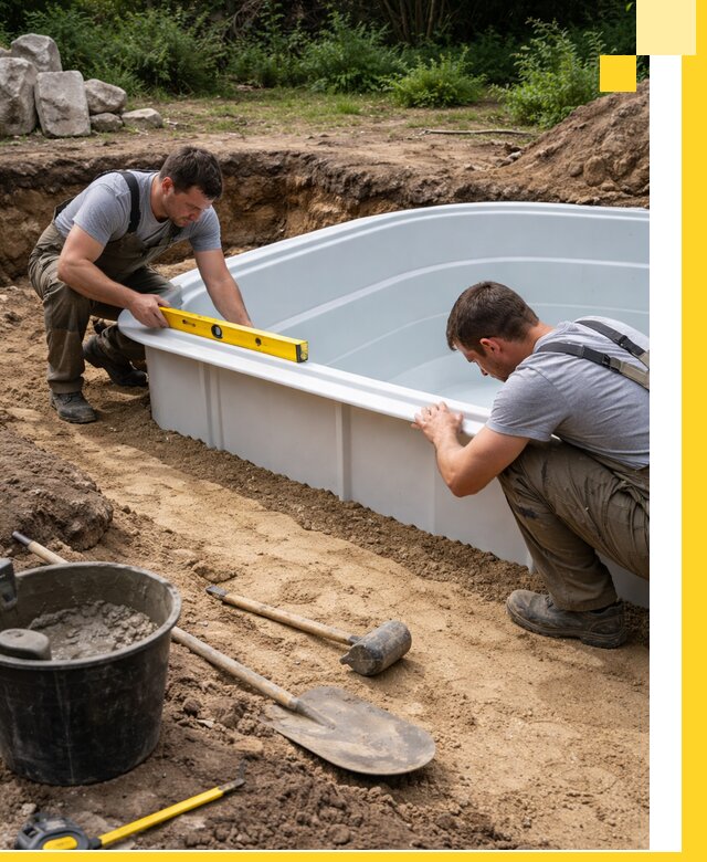 Производство и установка пластиковых бассейнов в Павлове под ключ