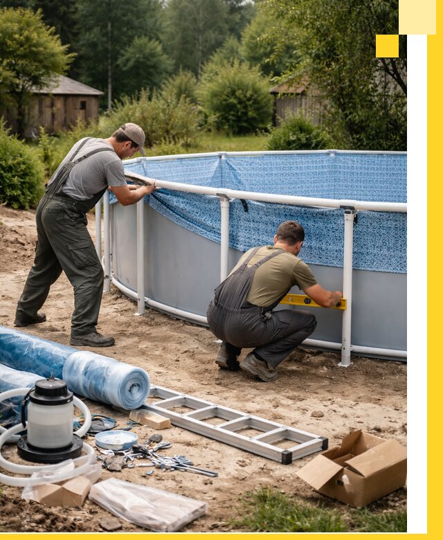 Установка и монтаж каркасных бассейнов в Павлове под ключ