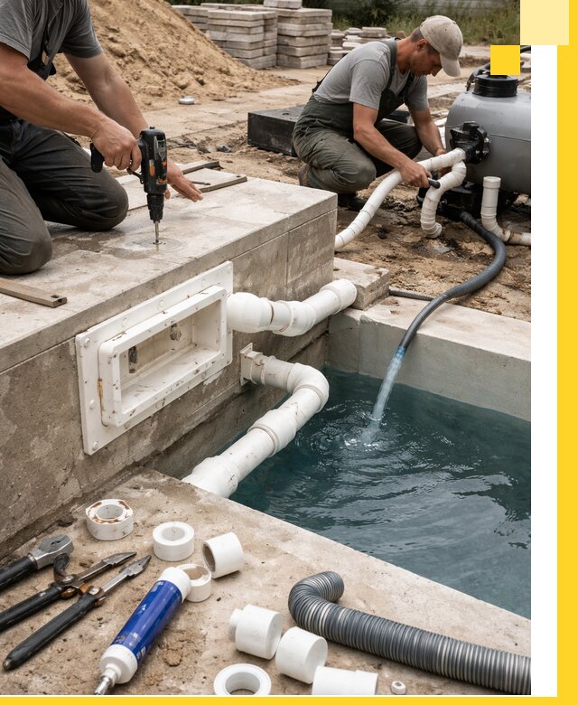 Строительство скиммерных бассейнов под ключ в Павлове