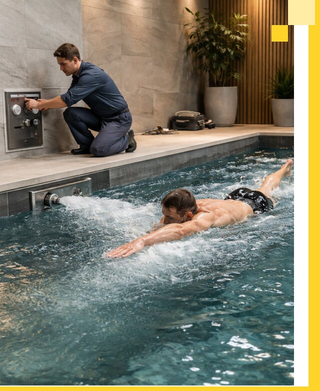 Проектирование и монтаж бассейнов с противотоком в Павлове