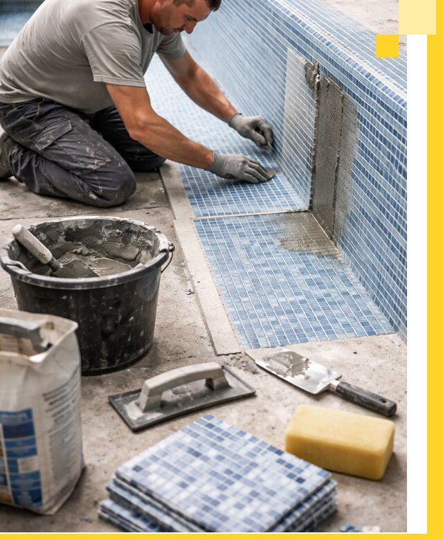 Укладка и ремонт мозаики для бассейнов под ключ в Павлове