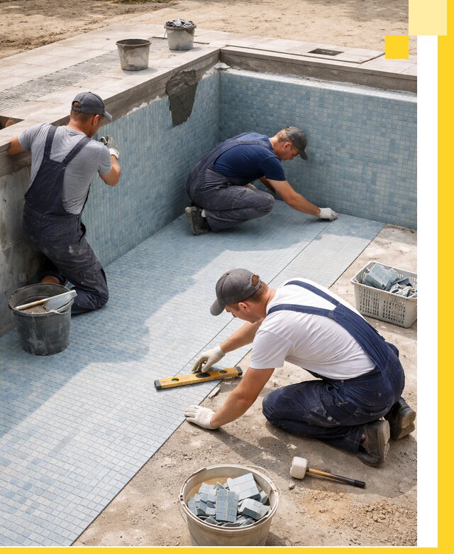 Укладка и установка плитки для бассейнов под ключ в Павлове