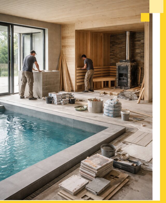 Проектирование и строительство бань с бассейном в Павлове