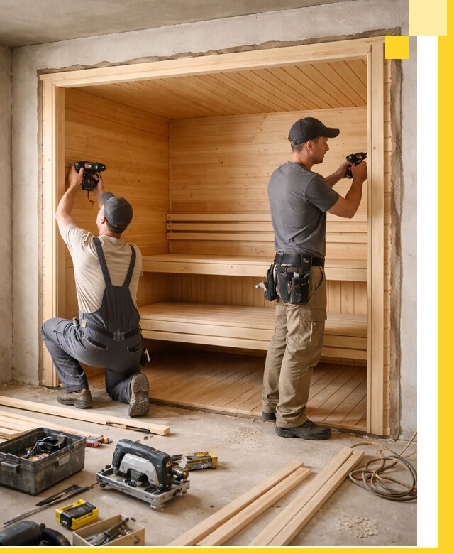 Монтаж саун под ключ в Павлове — проектирование и установка