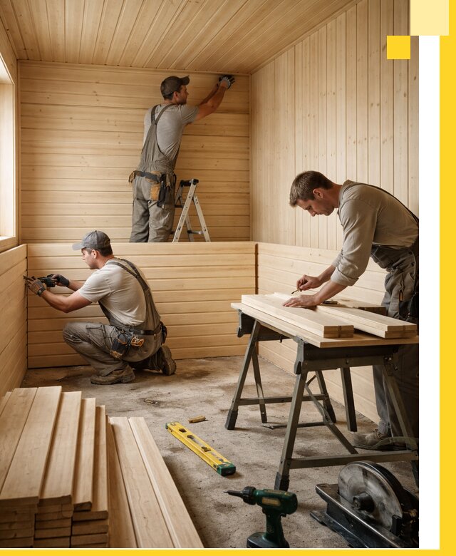 Обшивка саун в Павлове из натуральной древесины под ключ