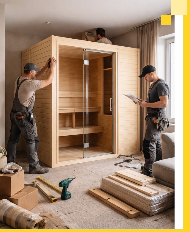 Установка и благоустройство саун в квартире в Павлове