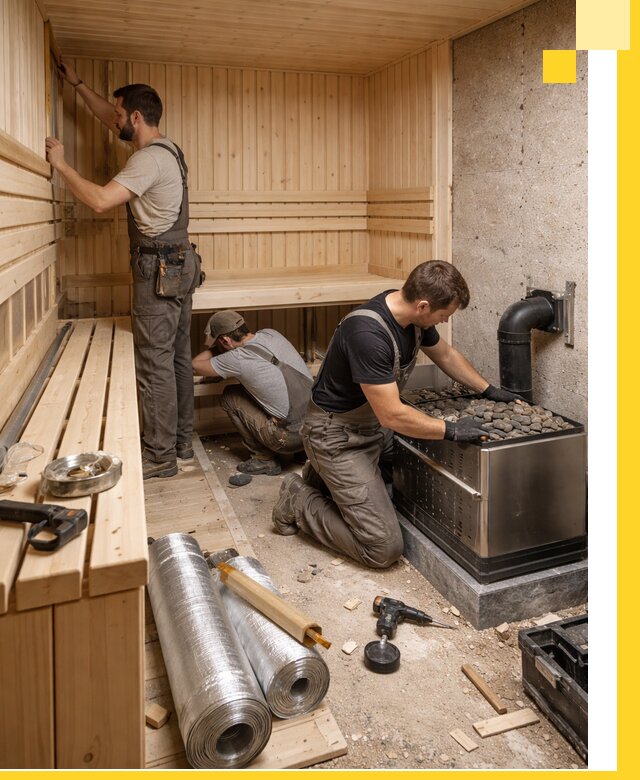 Индивидуальные сауны на заказ в Павлове под ключ, проект и монтаж