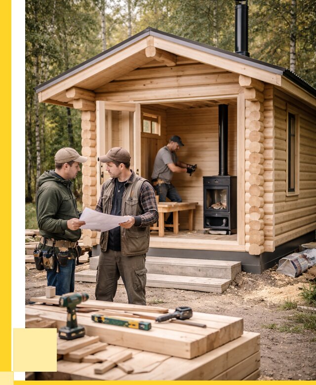 Монтаж бань под ключ в Павлове — от 202740 р. | ЭриданПвв