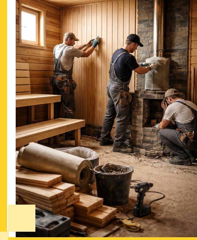 Ремонт бань под ключ в Павлове от 45617 р. | ЭриданПвв