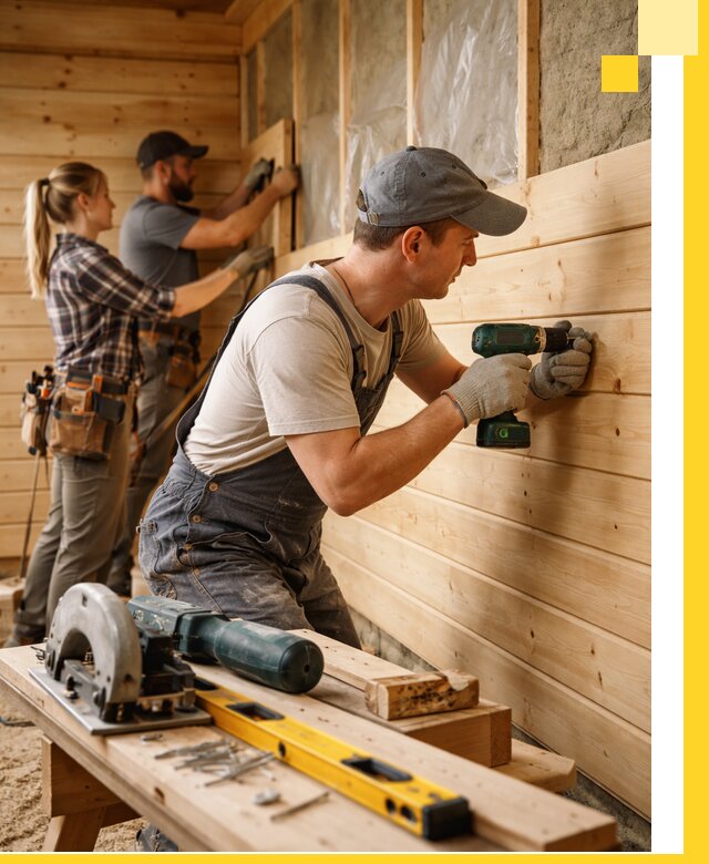 Обшивка бань под ключ в Павлове: отделка стен и потолков