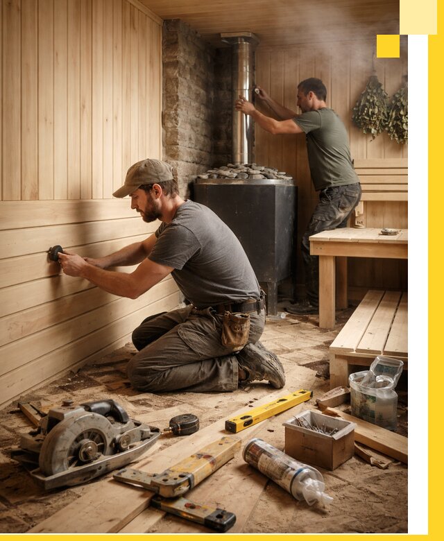 Полное строительство и оснащение парных под ключ в Павлове