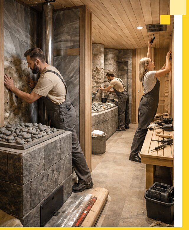 Строительство бань и SPA процедур в Павлове под ключ и отделкой