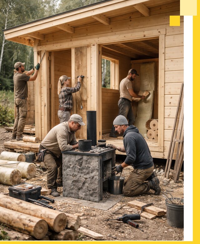 Купить баню под ключ в Павлове строительство монтаж отделка