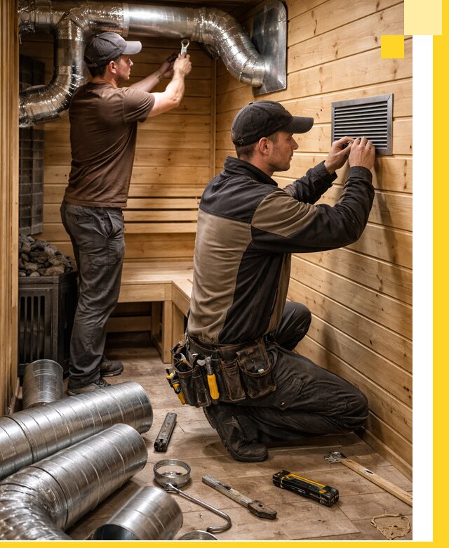 Проектирование и монтаж вентиляции бани в Павлове под ключ