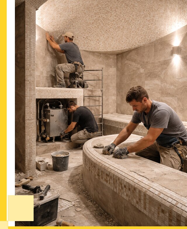 Монтаж хамамов под ключ в Павлове от 253425 р. ЭриданПвв