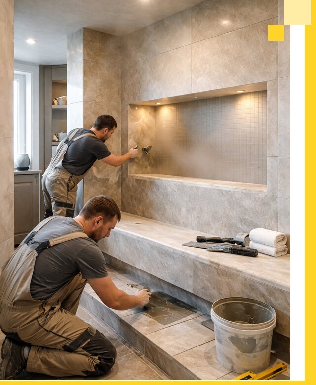 Профессиональное строительство хамама в квартире в Павлове