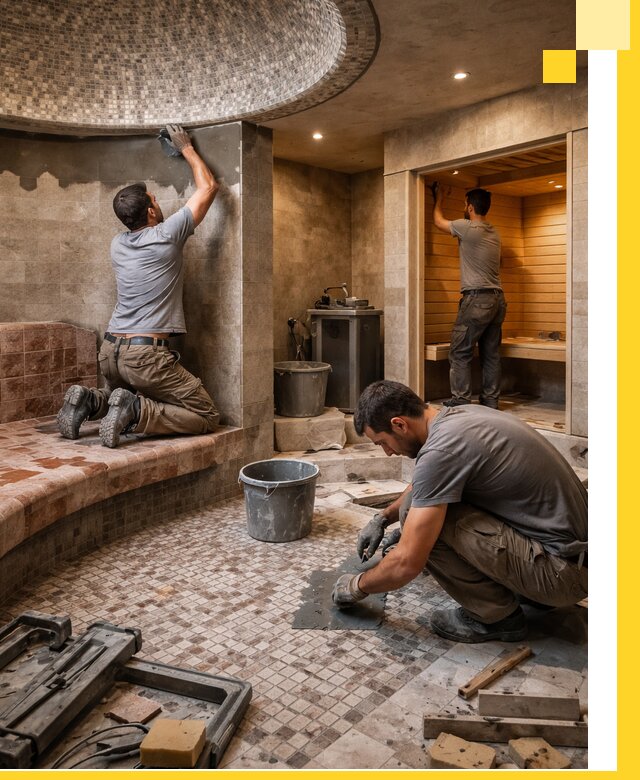 Проект и строительство хамама бани и сауны под ключ в Павлове