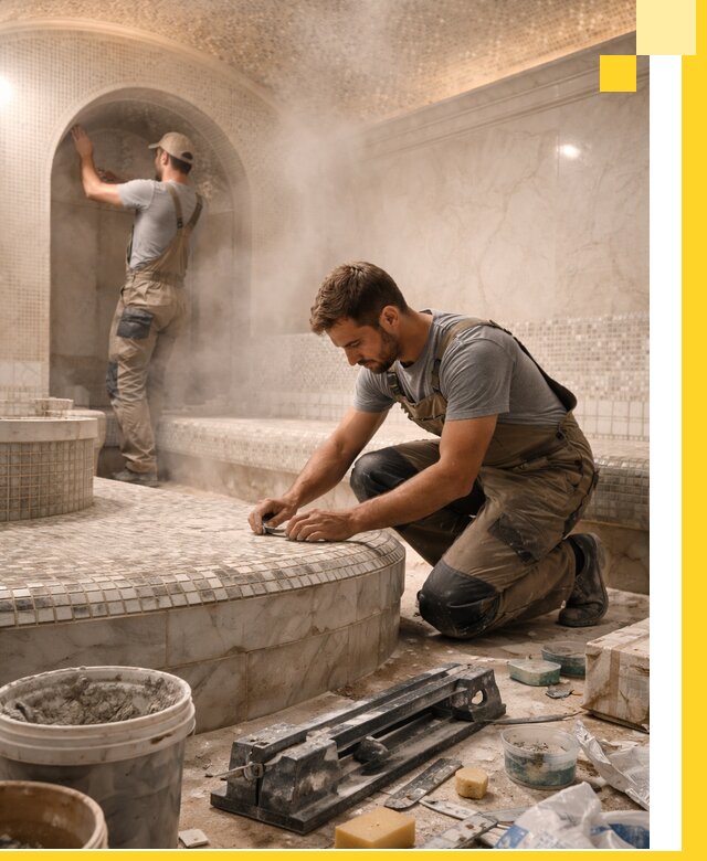 Профессиональный дизайн хамама и SPA под ключ в Павлове