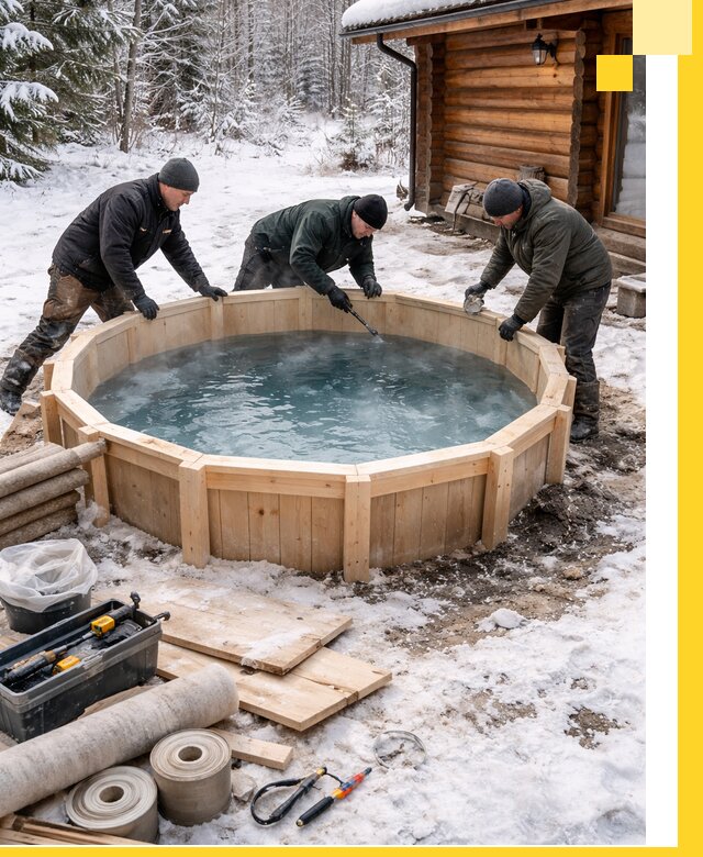 Изготовление и установка ледяных купелей под ключ в Павлове