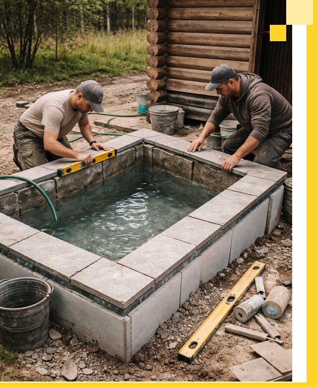 Изготовление и установка холодных купелей под ключ в Павлове